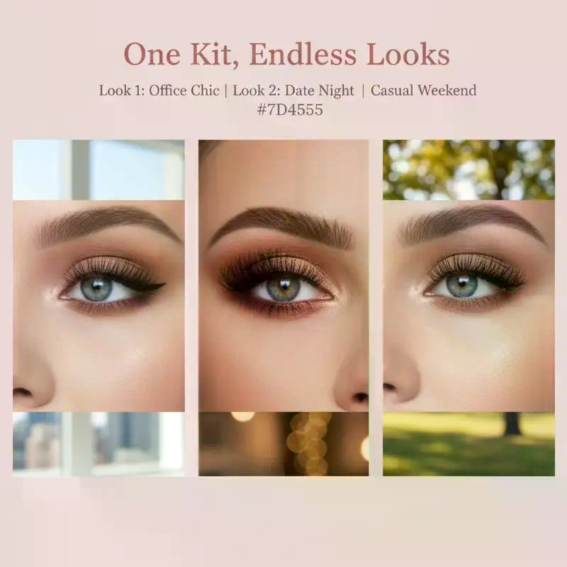 Eyelash Extension For Beginners - 8 25mm Cluster Lashes Kit 260