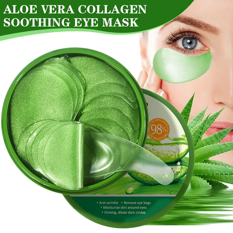 60pcs Aloe Vera Collagen Eye M - Eye Pad Collagen ulasan dan harga