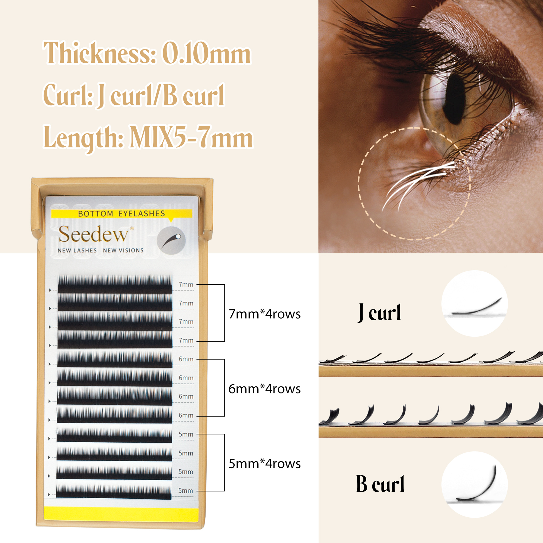 SEEDEW 0.10/0.15/0.20 J/B Curl - Eyelash Extension Repair ulasan dan harga