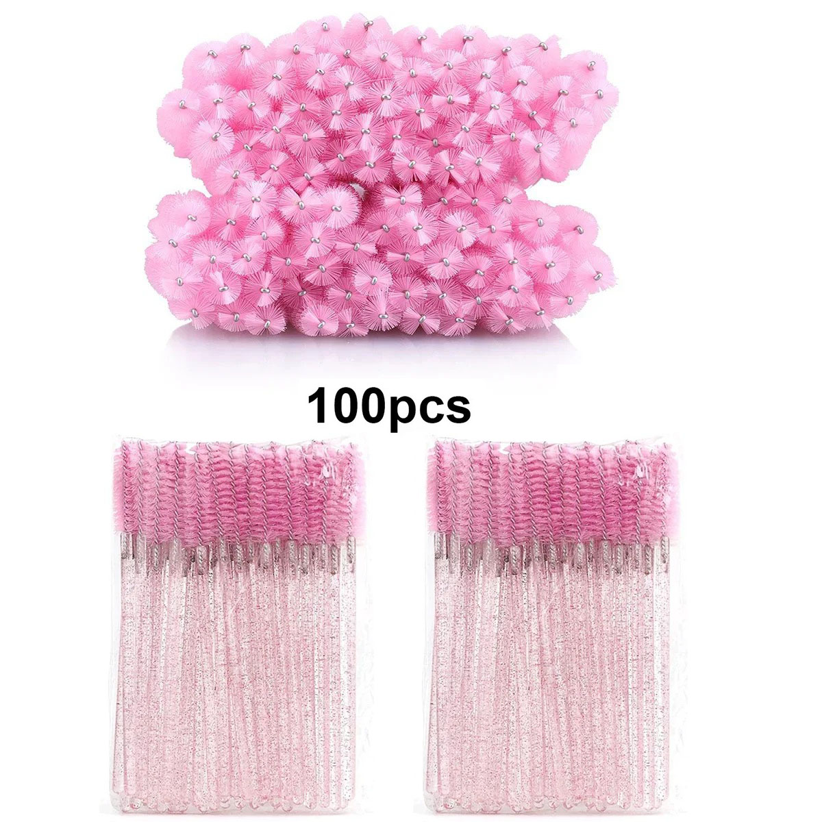 100pcs Disposable Eyelash Brus - Eyelash Extension For Beginners ulasan dan harga