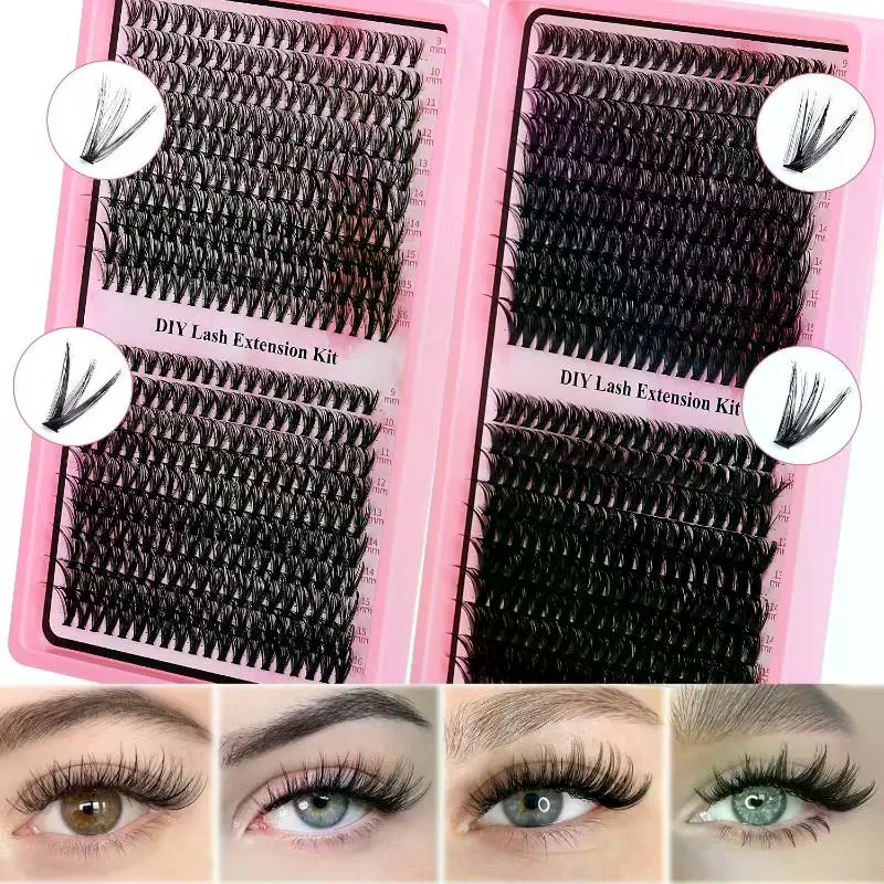 176/300/320/400Pcs Fluffy Eyel - Eyelash Extension For Beginners ulasan dan harga