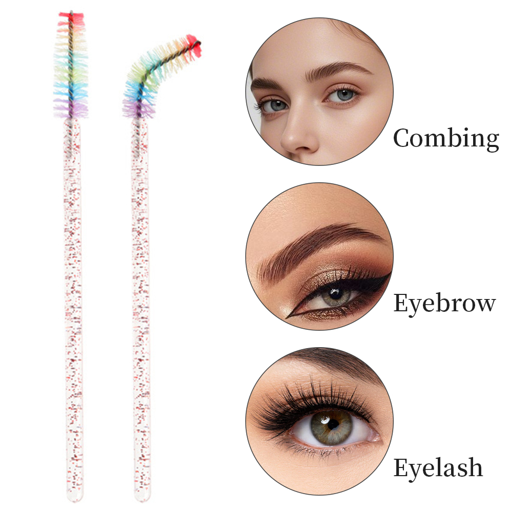 50PCS Rainbow Crystal Eyelash  - Eyelash Extension Double Lash ulasan dan harga