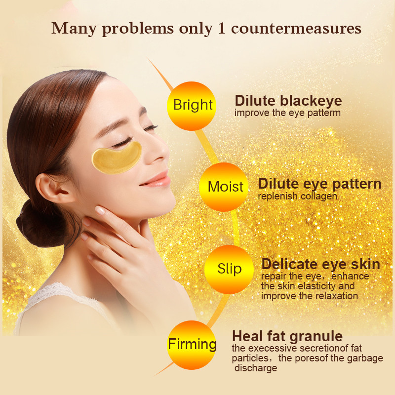 5/10/20/30 Pairs Crystal Gold  - Eye Pad Collagen ulasan dan harga
