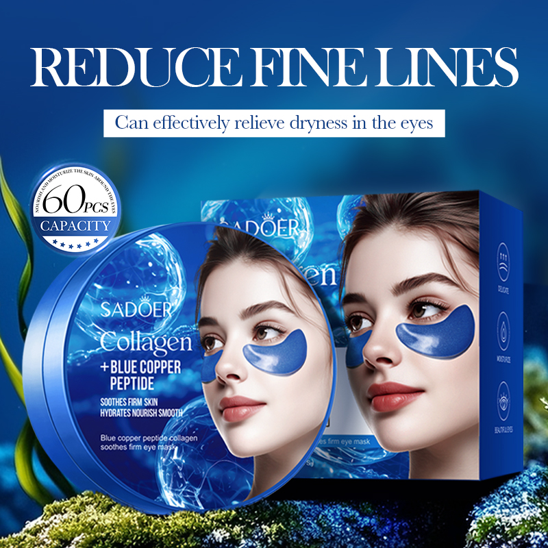 60pcs SADOER Caffeine Crystal  - Eye Pad Collagen ulasan dan harga