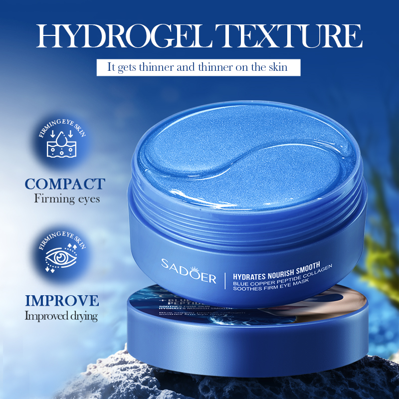 60pcs SADOER Caffeine Crystal  - Eye Pad Collagen ulasan dan harga