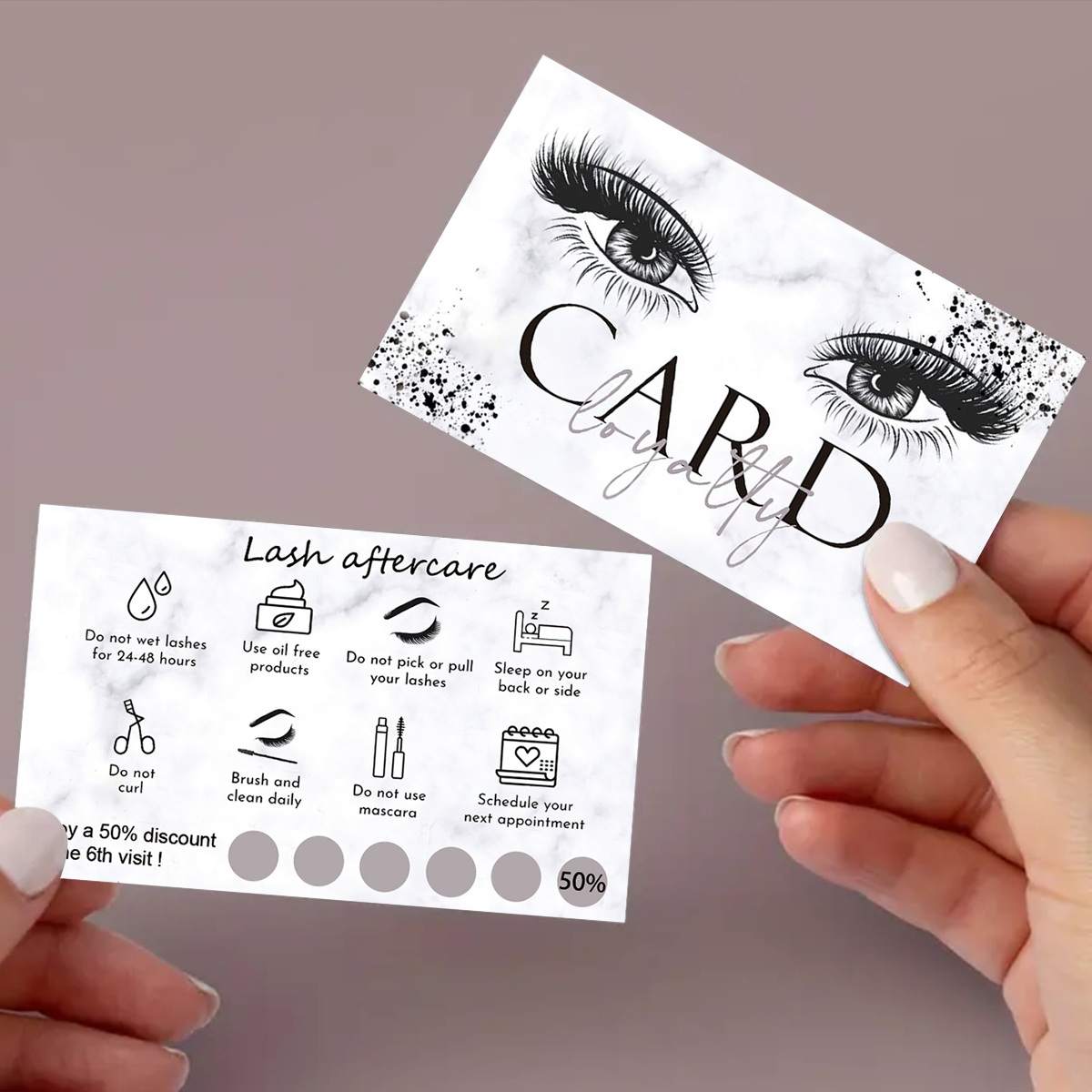 50Pcs/lot Marble Eyelash After - Eyelash Extension Menu ulasan dan harga