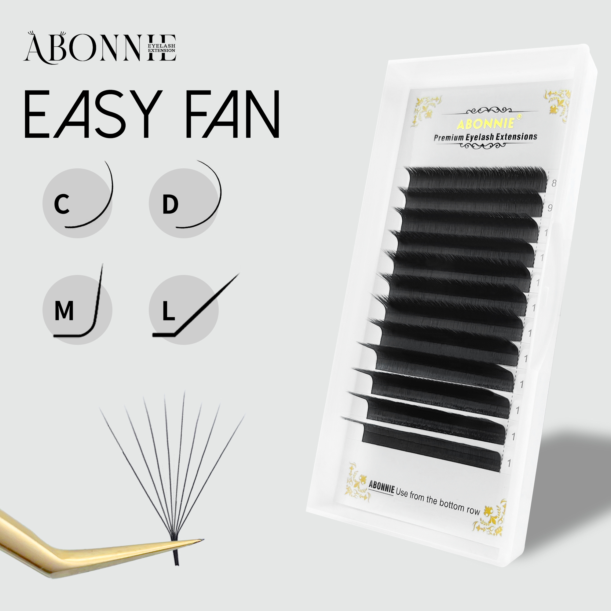 ABONNIE M L Curl Easy Fan Lash - Eyelash Extension Repair ulasan dan harga