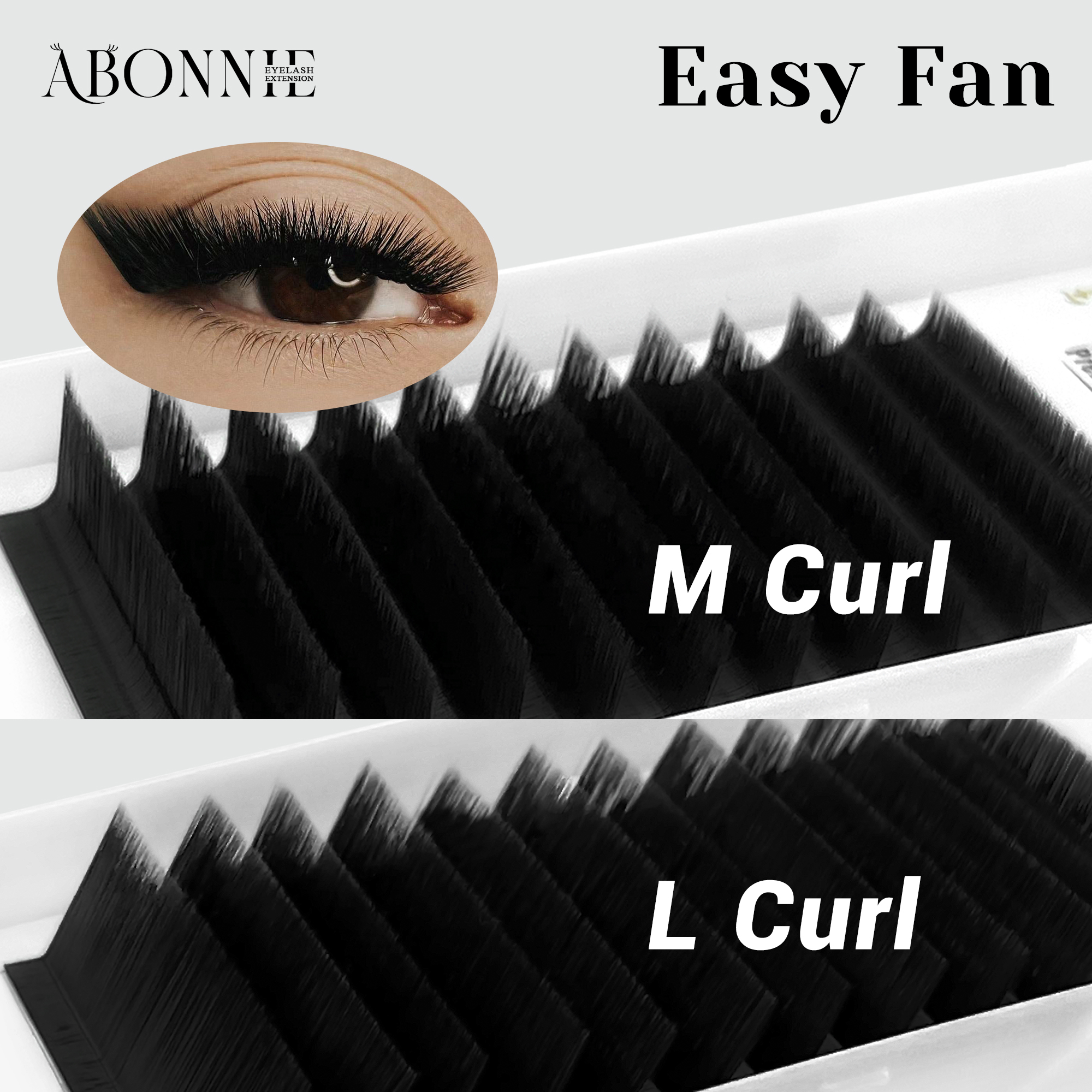 ABONNIE M L Curl Easy Fan Lash - Eyelash Extension Repair ulasan dan harga