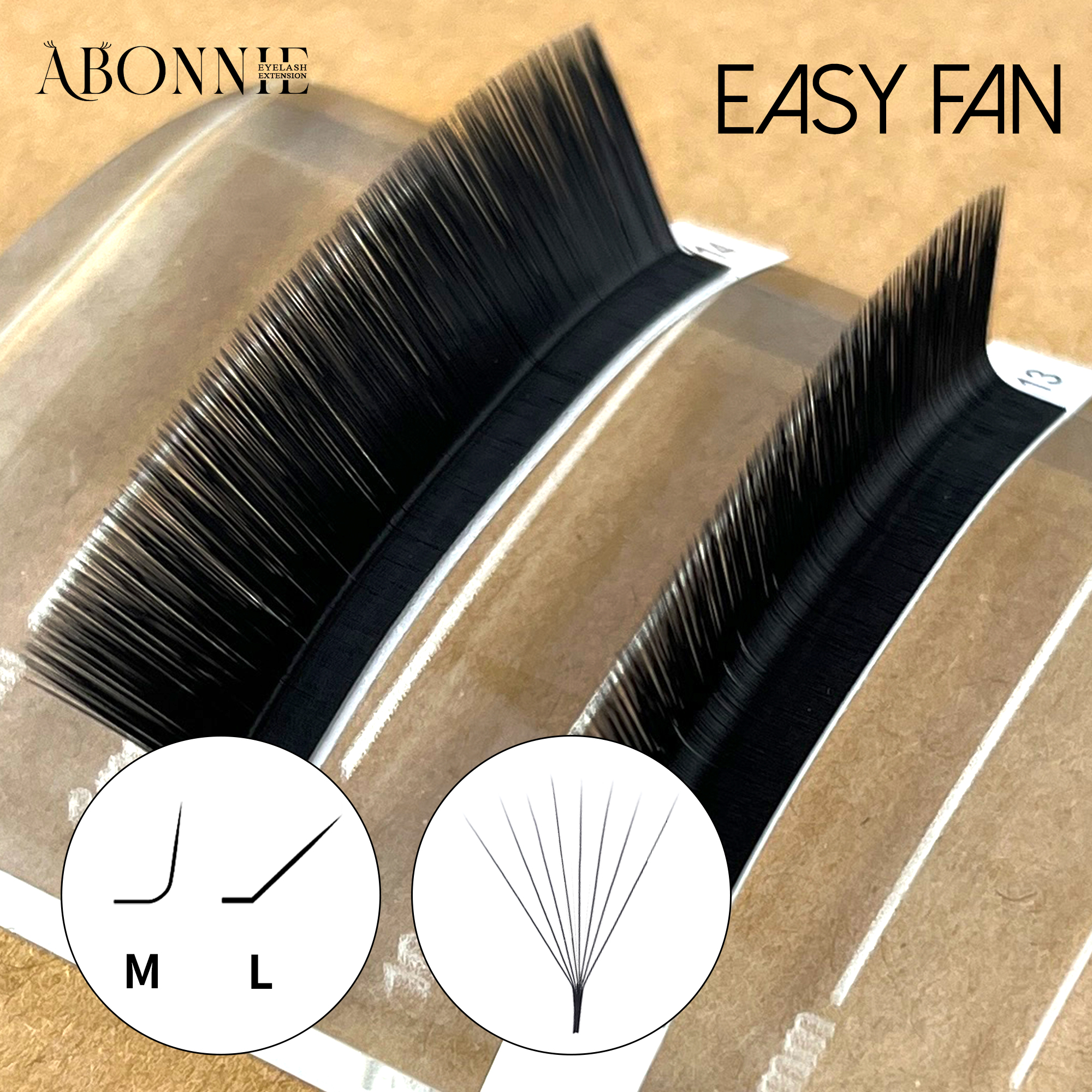 ABONNIE M L Curl Easy Fan Lash - Eyelash Extension Repair ulasan dan harga