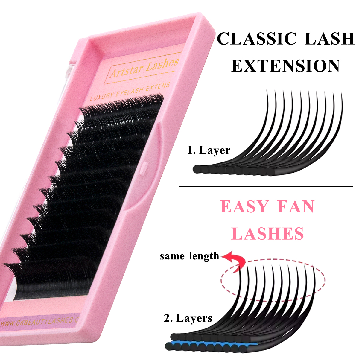 ARTSTAR Easy Fan Lash Extensio - Eyelash Extension Repair ulasan dan harga
