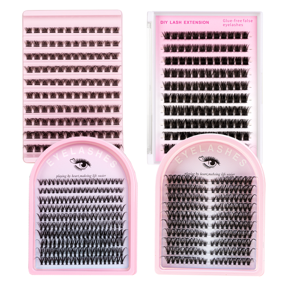 Mixed Length D Curl DIY Eyelas - Eyelash Extension Volume ulasan dan harga