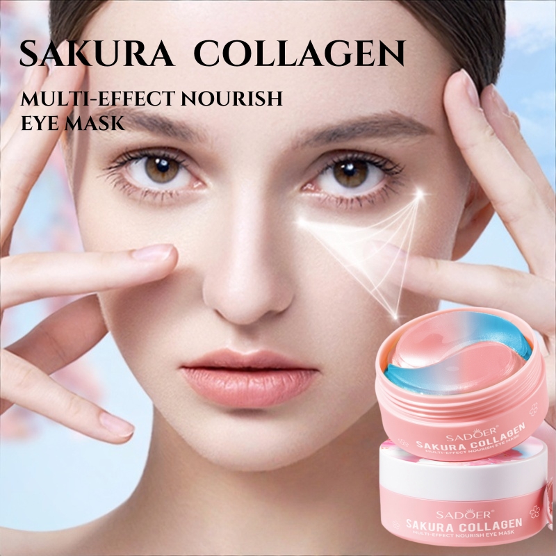 60Pcs Sakura Collagen Multi-Ef - Eye Pad Collagen ulasan dan harga