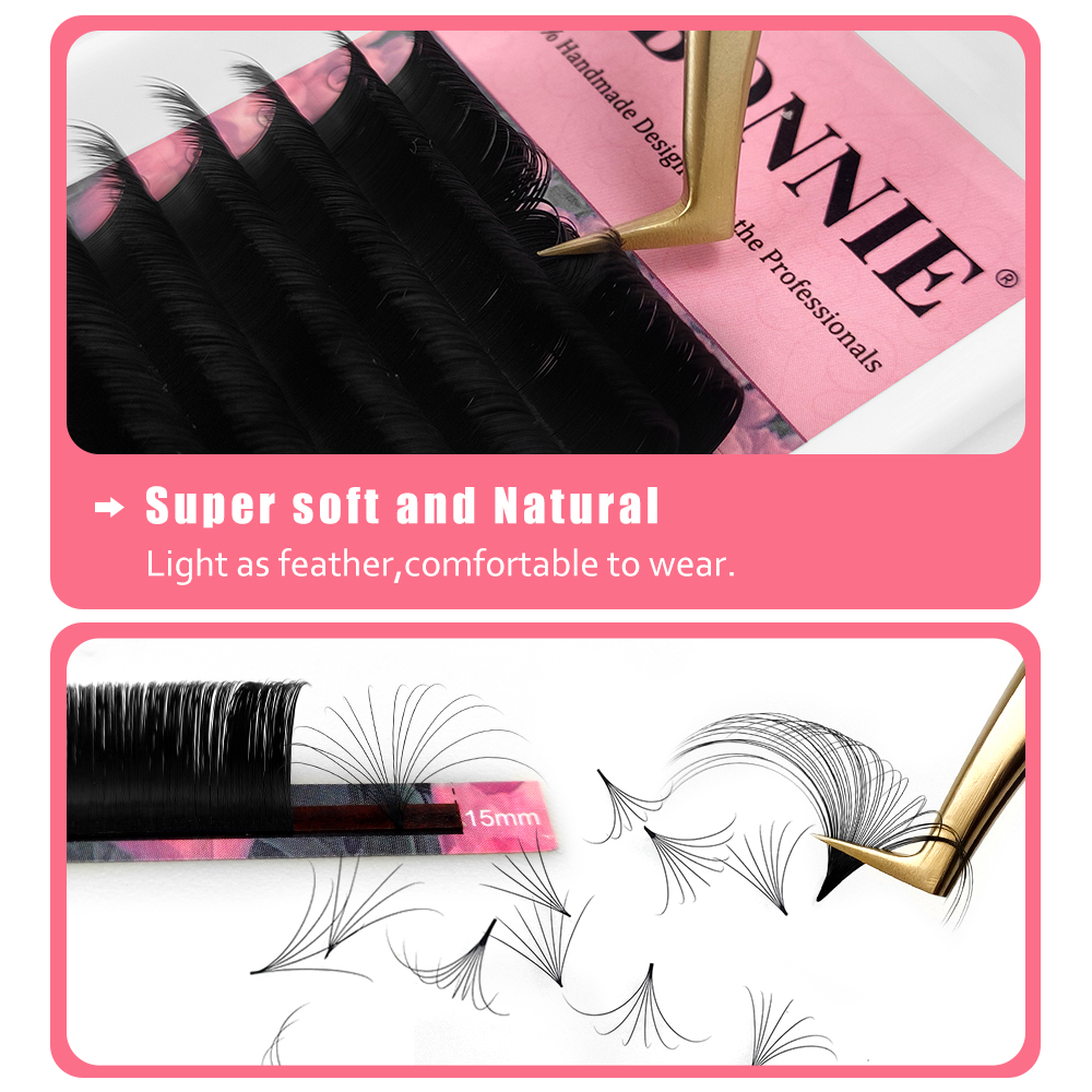 ABONNIE Matte Black Easy Fan L - Eyelash Extension Repair ulasan dan harga