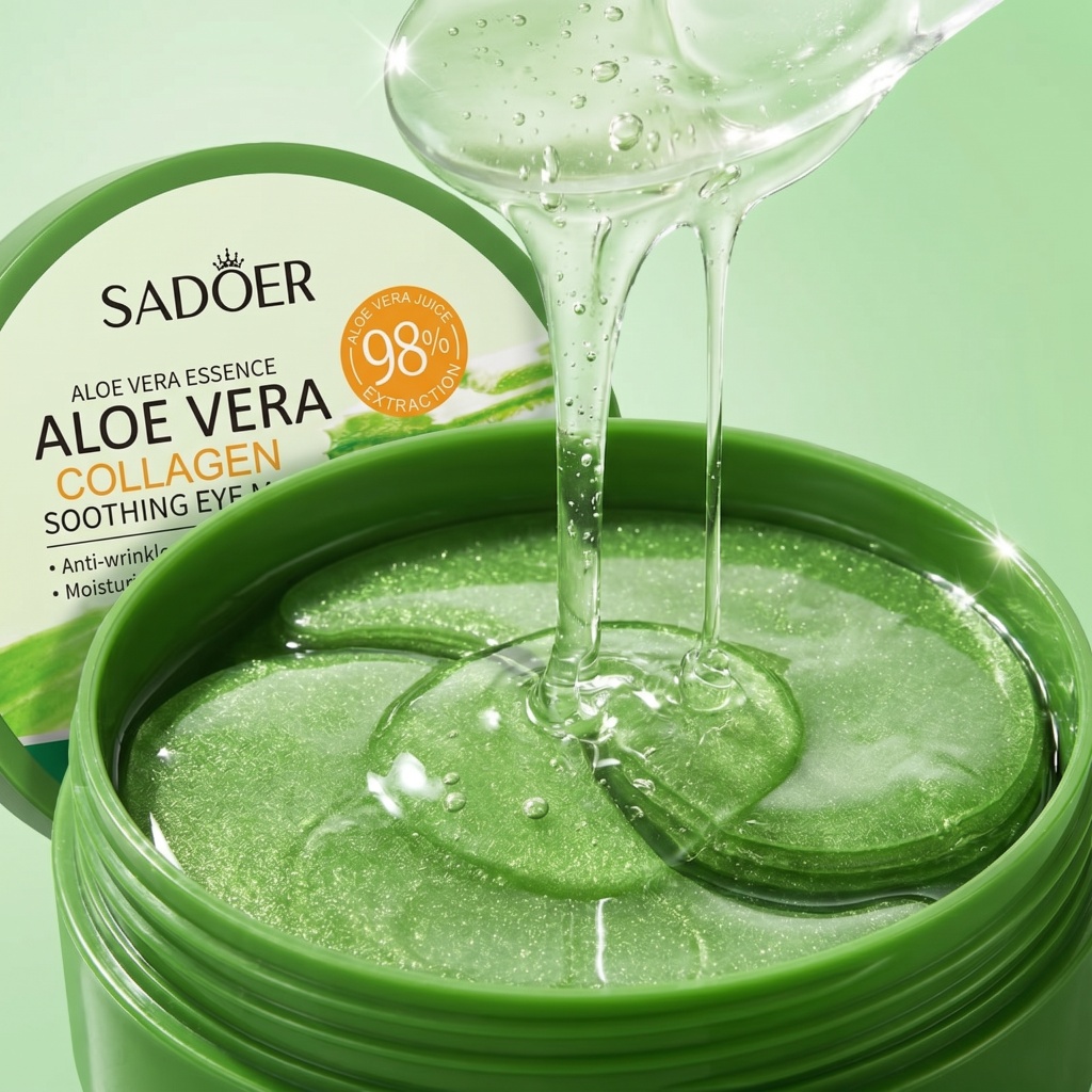 60pcs Aloe Vera Collagen Eye M - Eye Pad Collagen ulasan dan harga